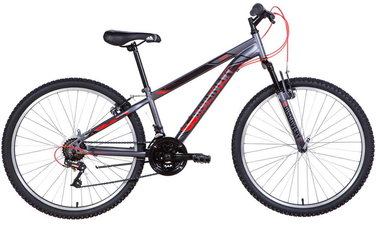 Фотография Велосипед Discovery RIDER AM Vbr 26" 2021, размер XS, Серо-красный